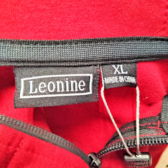 Leonine Softshell Jacket Men's XL Red Chest Pocket Hooded Pockets Full Zipper - Picture 3 of 7